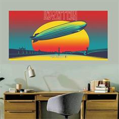 Painel Adesivo de Parede Led Zeppelin Tamanho 70x45cm