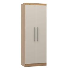 Armário 2 Portas Guarda Roupa Modulado Selene 80x218 Cm MDP Carvalho 6005 MENU