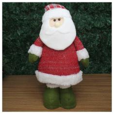 Boneco De Natal Papai Noel Em Tecido 42cm