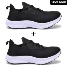 Kit 2 Tênis Masculino Básico P Trabalhar Passear Sair Casual Confortável CA Shoes-Masculino