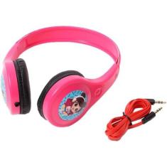 Fone De Ouvido Infantil Luluca Rosa com Fio 0107 - Fun