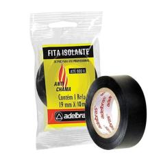 Fita Isolante Anti-Chama 19mmx10m Até 600V Preta Adelbras