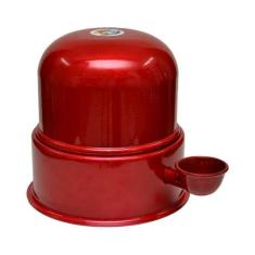 Bebedouro Vida Mansa Alumínio para Cães e Gatos Vermelho - 3L