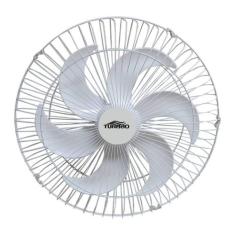 Ventilador parede 50cm turbão 6 pás oscilante branco bivolt, Bivolt