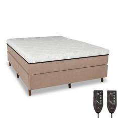 Cama Box e Colchão Magnético Massageador - Eco Premium - Eco New, Bege