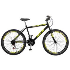 Bicicleta Aro 26 Kls Sport Gold Freio V-Brake Mtb 21 Marchas, Preto, A