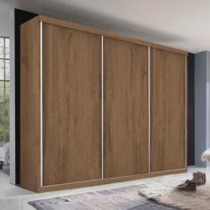 Guarda Roupa Casal Premium Pearl 205,9cm 3 Portas 4 Gavetas Espresso Móveis