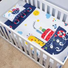 Lençol De Berço 3 Peças - Micropercal 200 Fios - Mercado Bordado