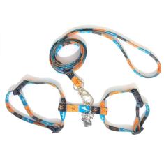 Conjunto Peitoral Para Gatos laranja Tam único 12cm a 22cm