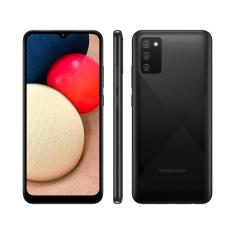 Smartphone Samsung Galaxy A02s 32GB Preto 4G Octa-Core 3GB RAM 6,5” Câm. Tripla + Selfie 5MP