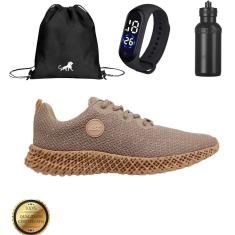 Tênis Academia Flexível Feminino Caminhada + Relógio + Garrafa D'água + Mochila-Feminino