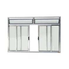 Janela Plus 4 Folhas com Bandeira Vidro Liso 120cm x 150cm Brimak Brilhante