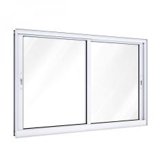 Janela de Alumínio de Correr 100x120cm 2 Folhas com Grade Lucasa Alumínios Branco