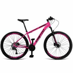 Bicicleta Aro 29 Cripto 24 Marchas Shimano Freios Hidraulico - Rosa-preto - 15" Rosa-preto