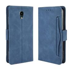 Capa com compartimento para cartão para Kyocera DIGNO BX, capa flip de couro para Kyocera DIGNO BX, capa magnética retrô para celular, capa carteira de telefone com compartimentos para cartões