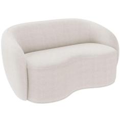 Sofá 3 Lugares 160cm Sala de Estar Living Oscar K01 Bouclê Creme - Lya