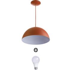 Pendente Meia Lua 30 Alumínio Cobre Com Lampada - Marryluz