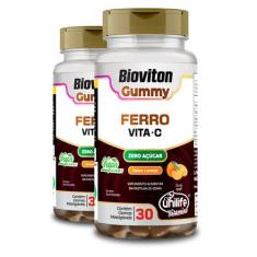 Kit 2 Gummy Ferro + Vitamina C Sabor Laranja Unilife 30 Gomas