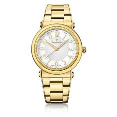Relógio Pulso Jean Vernier Masculino Aço Dourado Jv01146