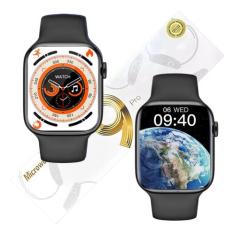 Relogio Smartwatch Feminino Preto Serie 9 Para Samsung Android e IOS -