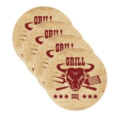 Sousplat Grill BBQ - NSW, com base, 4 Peças