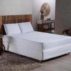 Lençol Cama de Casal Premier 170 Fios Avulso - LuckBaby, Branco