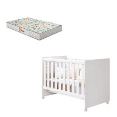 Berço Americano Katatau Flex Branco Brilho Com Colchão Gazin - Reller