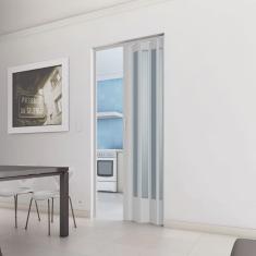 Porta Sanfonada de pvc 210x60cm Translúcida bcf