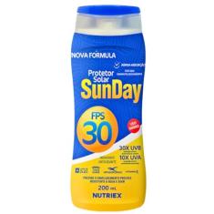Nutriex Protetor Solar Ação Repelente Fps 30 Sunday Frasco Branco 200 Ml