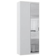Guarda Roupa de Canto Reto Modulado 90cm 1 Porta com Espelho Alpes Luc