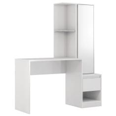 Escrivaninha Com Armário 1 Porta 1 Gaveta Office Morada D02 Branco - Mpozenato