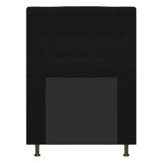 Cabeceira Estofada Dama 90 Cm Solteiro Suede Preto