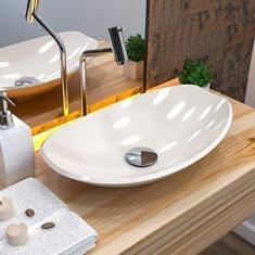 Cuba de Apoio Canoa L45 com Válvula de Metal Click Compace Bege