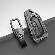 Porta-chaves do carro Capa de liga de zinco inteligente, apto para Volkswagen Golf 8 Mk8 2020 Skoda, Porta-chaves do carro ABS Smart porta-chaves do carro