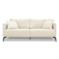 Sofá 3 Lugares Lazio Linho Rústico Natural 220 cm