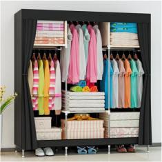 Guarda Roupa Solteiro Dobrável Armário Organizador Cabideiro para Orga