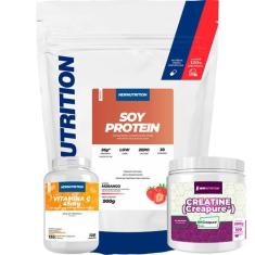 Combo Proteina Isolada da Soja 900g + Creatina Creapure 300g + Vitamin