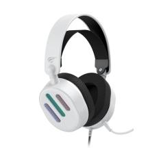 Havit Fone de Ouvido 7.1 USB Gamer H2038U White Black, Iluminação RGB, Falante de 50 mm, Microfone Destacável, Headband Regulável, Design Leve, Earpads Macios, Branco