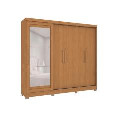 Guarda-Roupa Casal com Espelho Molina 5 pt 4 gv Canela