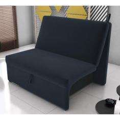 Sofá Cama Para Descanso Alice Suede Petróleo