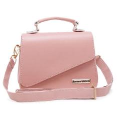 Bolsa feminina tira colo alça transversal - ZBOLSAS, Rose
