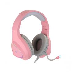Fone De Ouvido Headset Gamer Chroma Usb 7.1 Rgb Rosa - Gh804