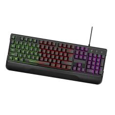 Teclado USB BrazilPc Semi Mecanico Gamer Bpc-k7038 Preto Com Iluminação Rainbow