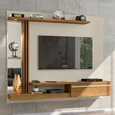 Painel para TV com Espelho e Led Thalita Off White Cinamomo