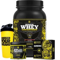 Kit Whey Protein Concentrado + Kimera Thermo + Creatina 150g + Coqueteleira-Unissex