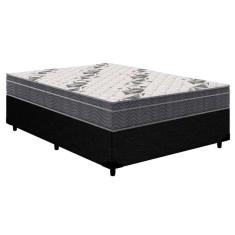 Conjunto Box Casal: Colchão Anatômico Ortobom D33-ep Airtech 100 + Base Crc Courano Black(138x188)