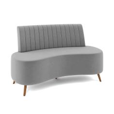 Sofá 2 Lugares Living 135Cm Pé Palito Maraú Veludo K01 - D`Rossi