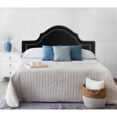 Cabeceira Estofada Provençal Luxo com Tachas - King