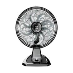 Ventilador de Mesa/Parede Wap Flow Turbo com 8 pás e 3 velocidades 180W - Preto e Cinza