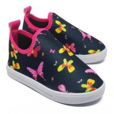 Tênis Infantil Feminino Casual Confortável Calce Fácil-Feminino